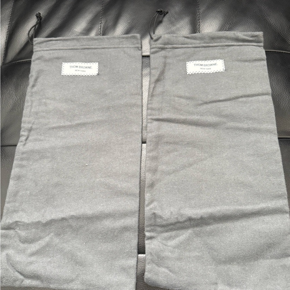 Thom Browne Charcoal shoes dust bags 7.5x16 inches